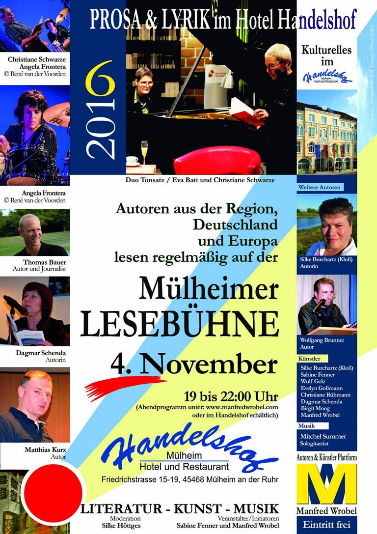 Plakat Mühlheimer Lesebühne 2016